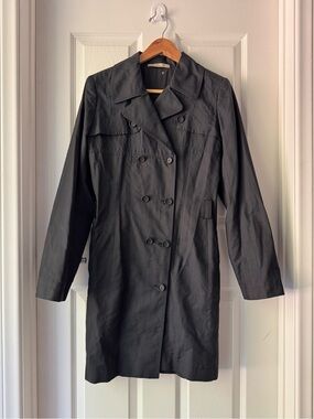 NEW Balenciaga Black Double Button Trench Coat IT 40 US 6